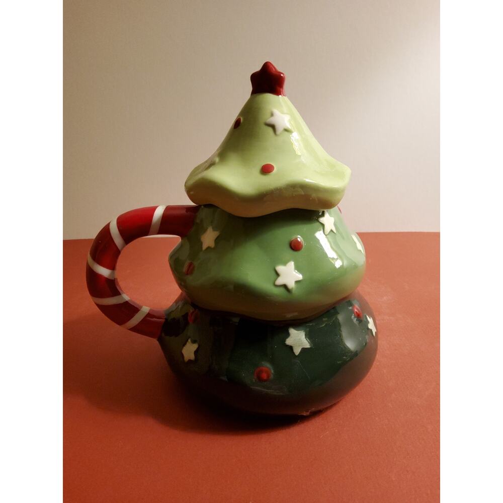Ten Acre Gifts Christmas Tree Mug  with a Lid  Approximately 7" high by 7" wide
